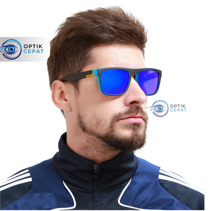 OC แว่นกันแดดสีดําเลนส์โพลาไรซ์ป้องกันรังสียูวี400 กรอบสี่เหลี่ยมแว่นตากีฬาตกปลาและขับรถล่าสุด
