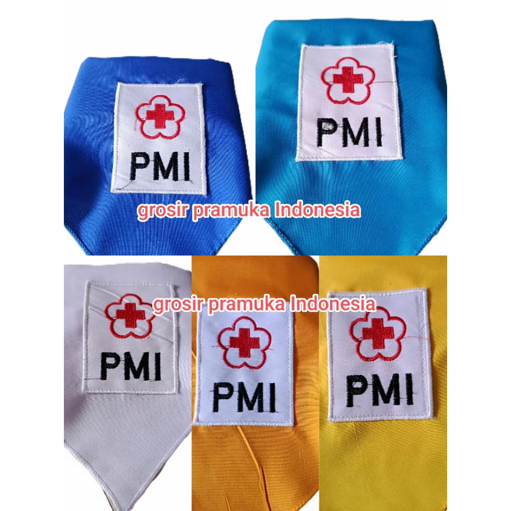 ผ้าพันคอคอ KATUN PMI พร้อมบล็อกปัก / ผ้าพันคอ PMI ปักลายผ้าฝ้ายโลโก้ Fuul