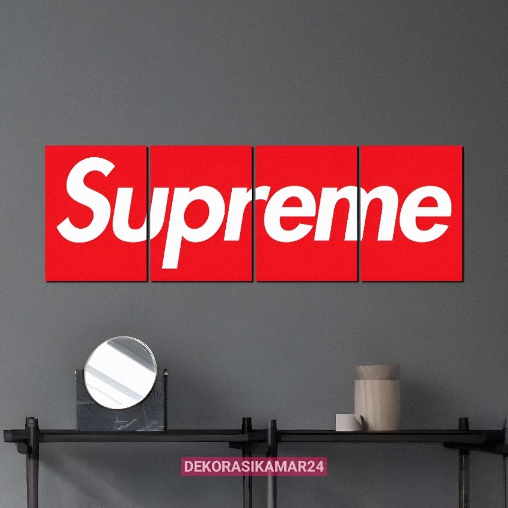 Aesthetic boys room Wall Decorative supreme Wall Poster 1 ชุด Display – ตกแต่งผนัง