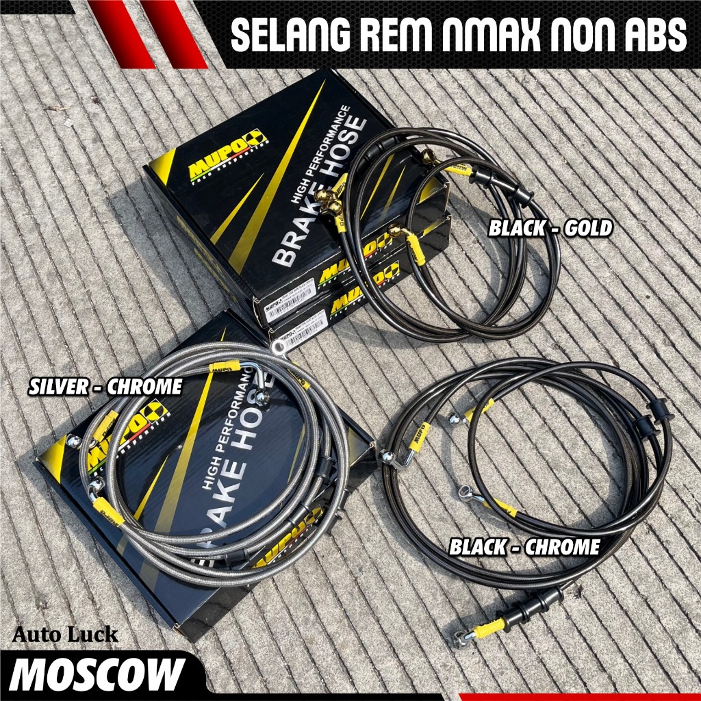 MUPO RACE BRAKE HOSE YAMAHA NMAX NON ABS รถจักรยานยนต์/ท่อเบรคทั้งหมด N-MAX ใหม่เหล็กสแตนเลส MATERIA