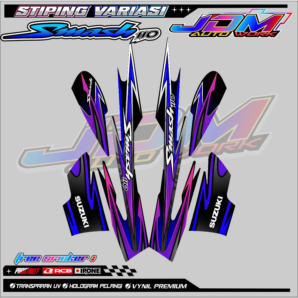 SUZUKI SMASH 110 R OLD VARIATION STRIPING - สไตล์ดั้งเดิม / SUZUKI SMASH 110 MOTORCYCLE VARIATION STICKER LIST