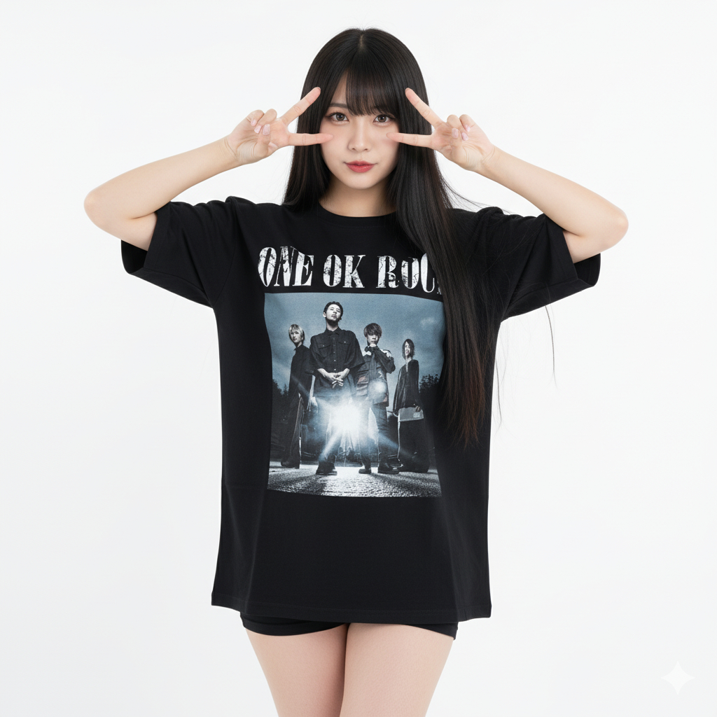 เสื้อยืด สินค้า ALTERNATIVE ROCK Music Band ONE OK ROCK 24s วัสดุ