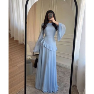 Gamis pesta Bahan ceruty Babydoll Marbella dress Gamis lebaran terbaru Gamis remaja pres body