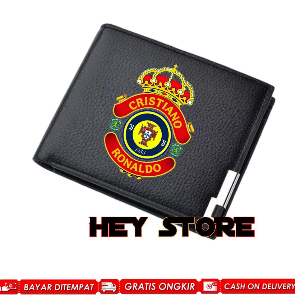Cristiano Ronaldo Full Team Folding Wallet Madrid Man united Ronaldo Wallet ฟรีชื่อ