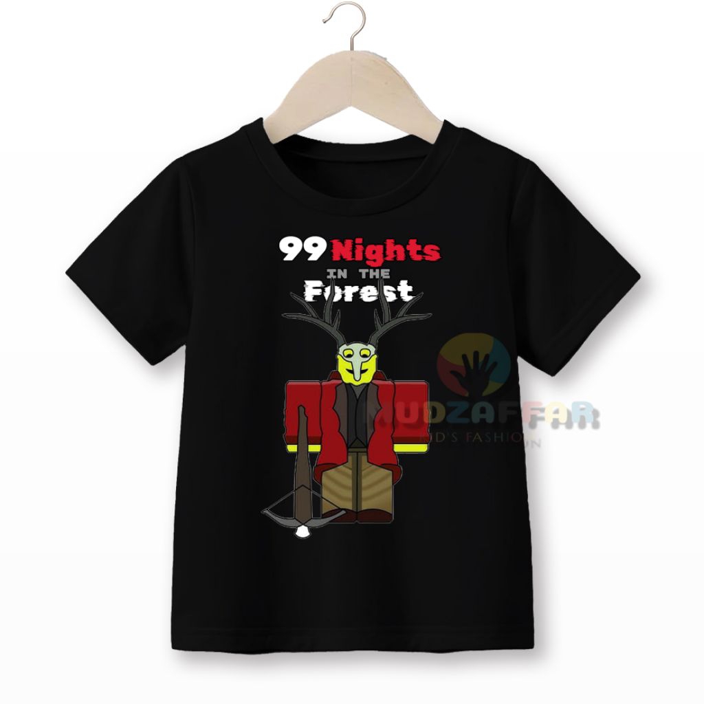 BOYS AND GIRLS เสื้อยืด CULTIST ROBLOX 99 NIGHT IN FOREST UNISEX CHILDRENS เสื้อยืด 99 NIGHT IN FORE