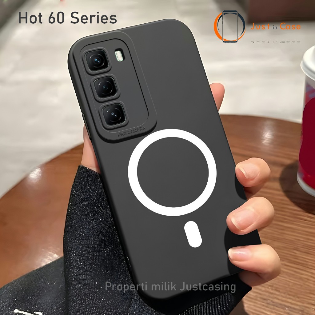 (Mac73) เคสนิ่ม Macaron สีดํา Infinix Hot 60 | 60i | 60 โปร | กล้อง 60 Pro Plus Pro