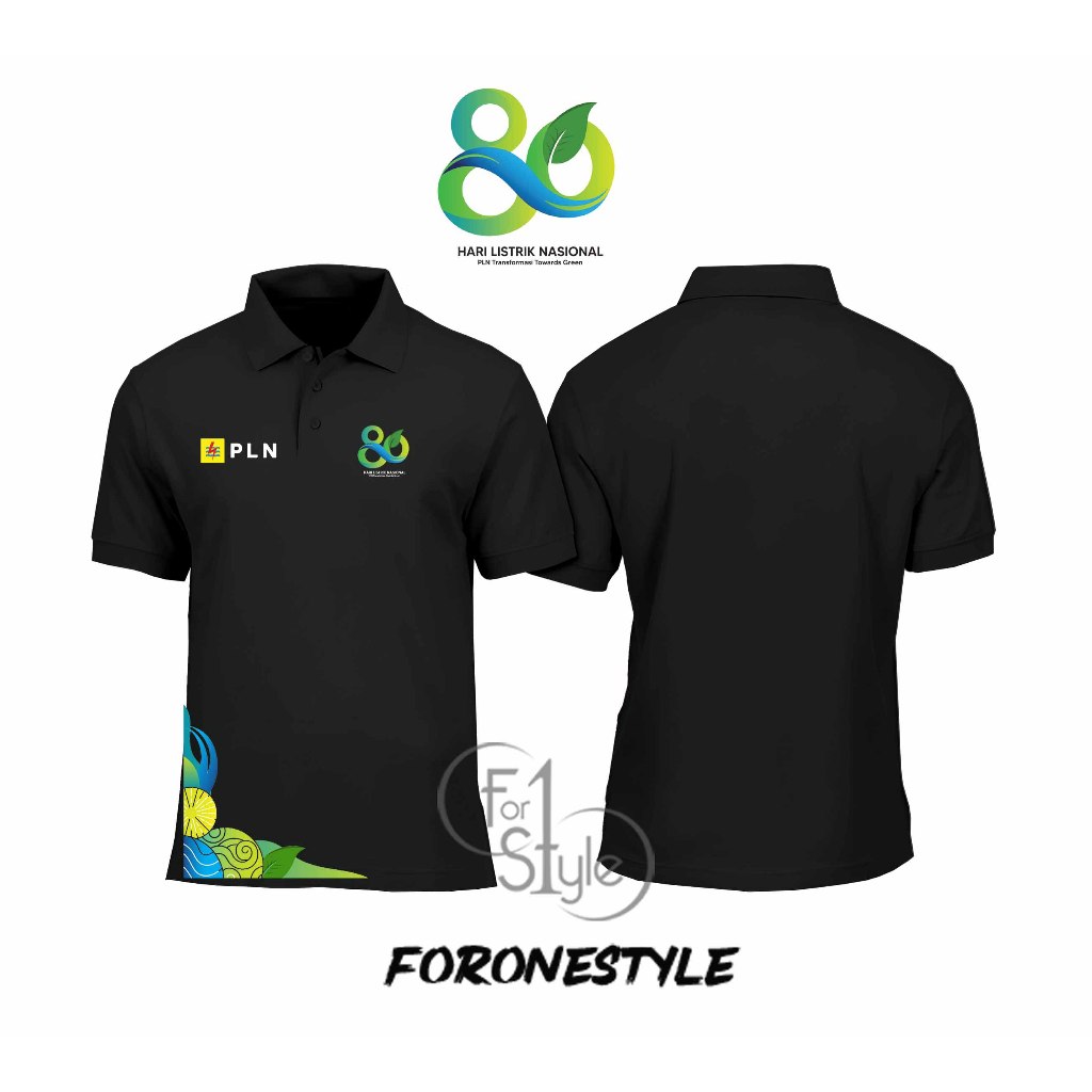 PLN เสื้อโปโล วันไฟฟ้าแห่งชาติ 2025 / PLN เสื้อยืดคอปก วันไฟฟ้าแห่งชาติ 80 ปี Available แขนสั้น - แข