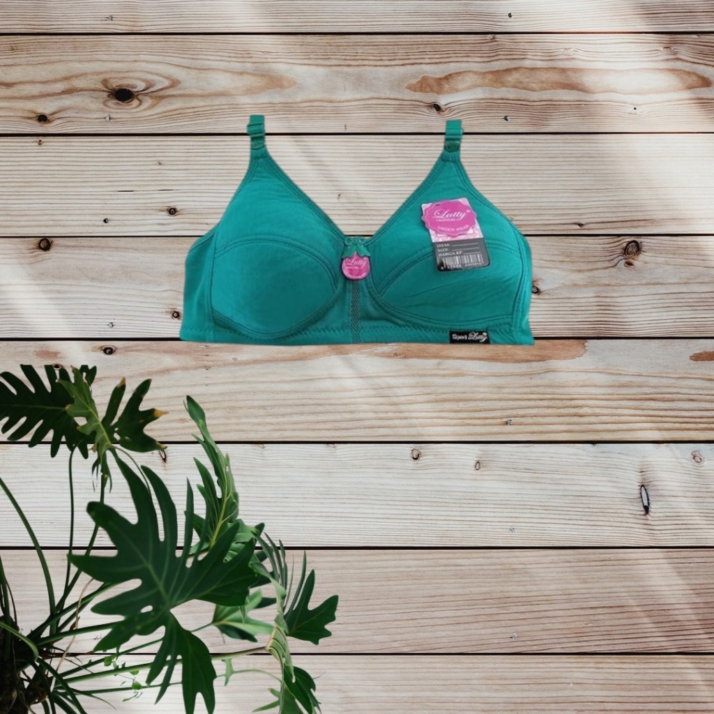 HIJAU Lutty K2 สปอร์ตบรา | ผู้หญิง Thin Foam BRA ไม่มีลวด 2 ปุ่มเลือกสีเขียวได้ (1 ชิ้น) LUTTY WOMEN