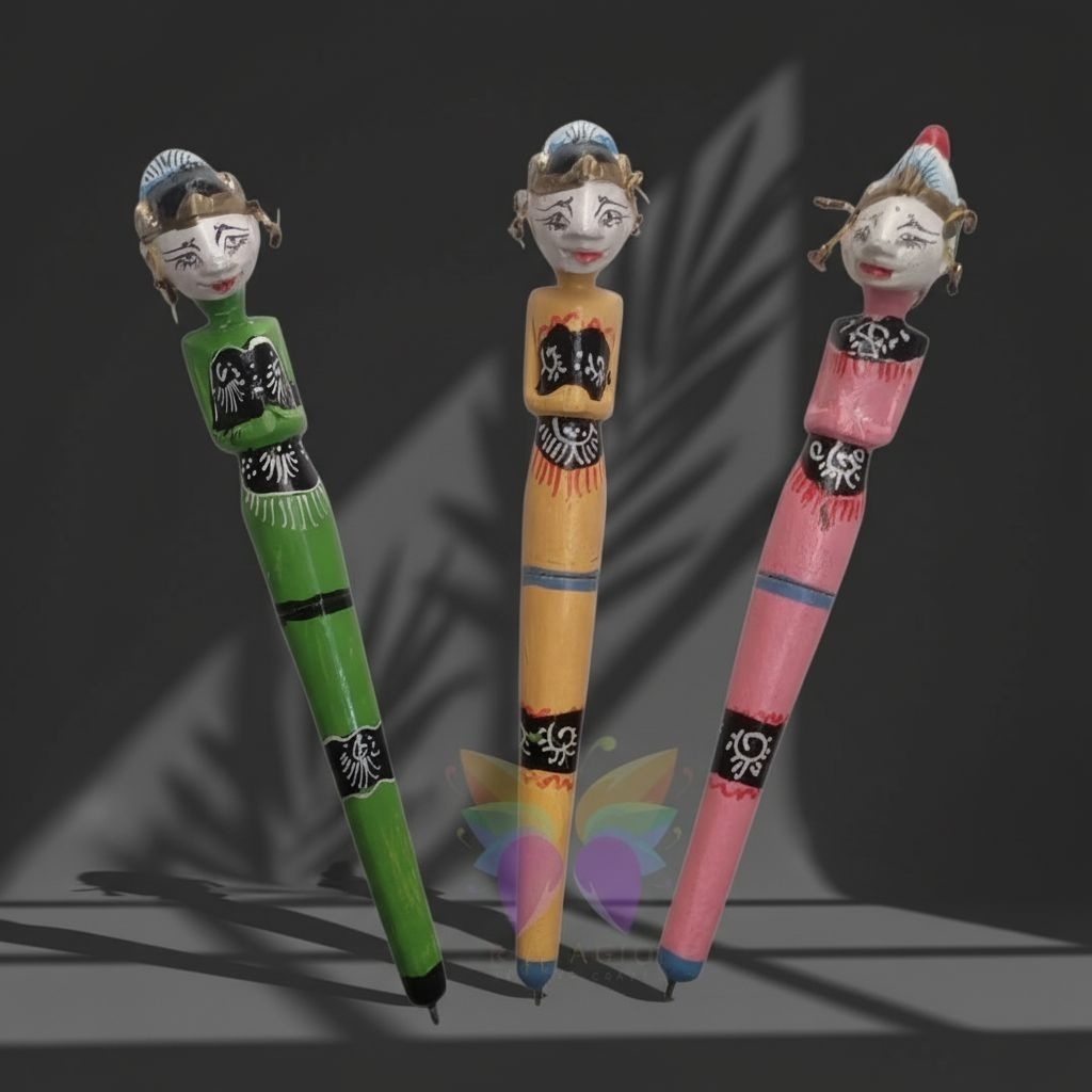 น่ารัก WAYANG GOLEK CHARACTER ปากกา UNIQUE WAYANG GOLEK ปากกา TYPICAL WEST JAVA ปากกาพร้อม WAYANG MO