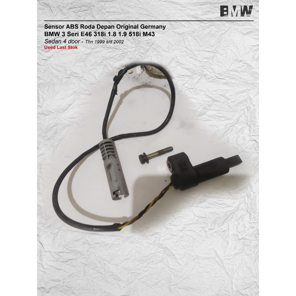 เซ็นเซอร์ ABS ล้อหน้าเยอรมันเดิม BMW 3 Series E46 318i 1.8 1.9 518i M43