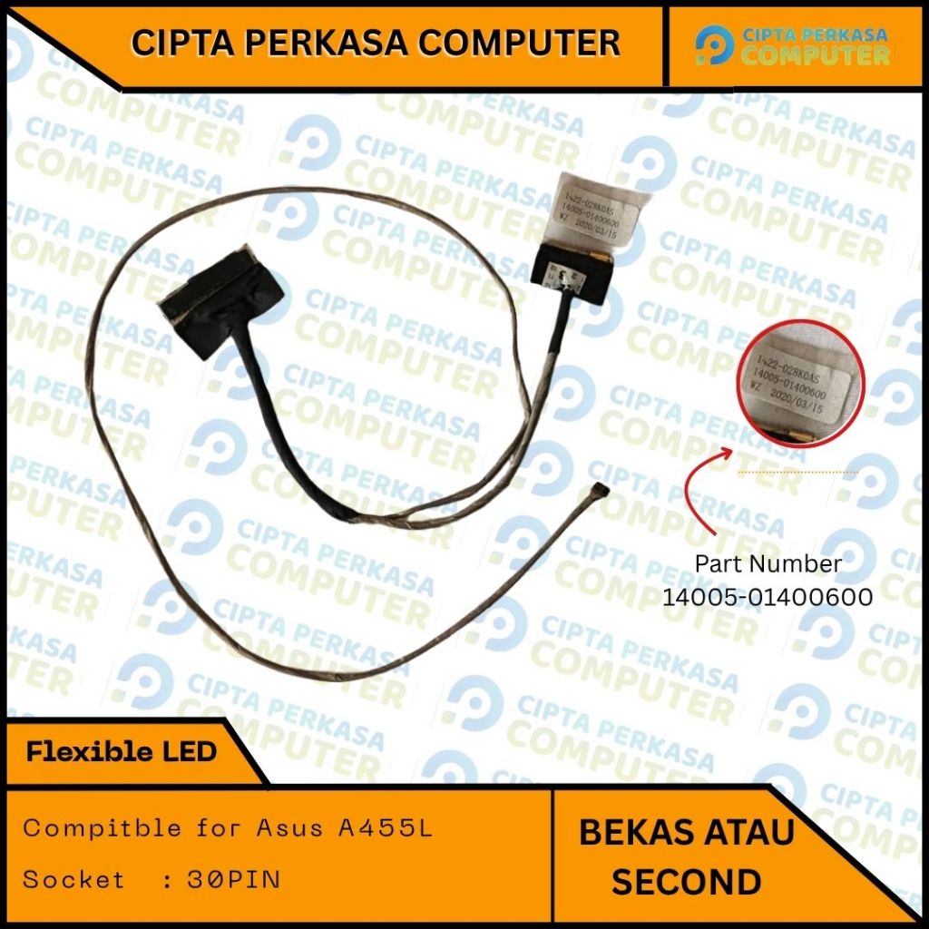 Original สายยืดหยุ่น ASUS ยืดหยุ่น ASUS A454 A455 A455L A455LF F455L K454 K454W K455 W419L X454 X455