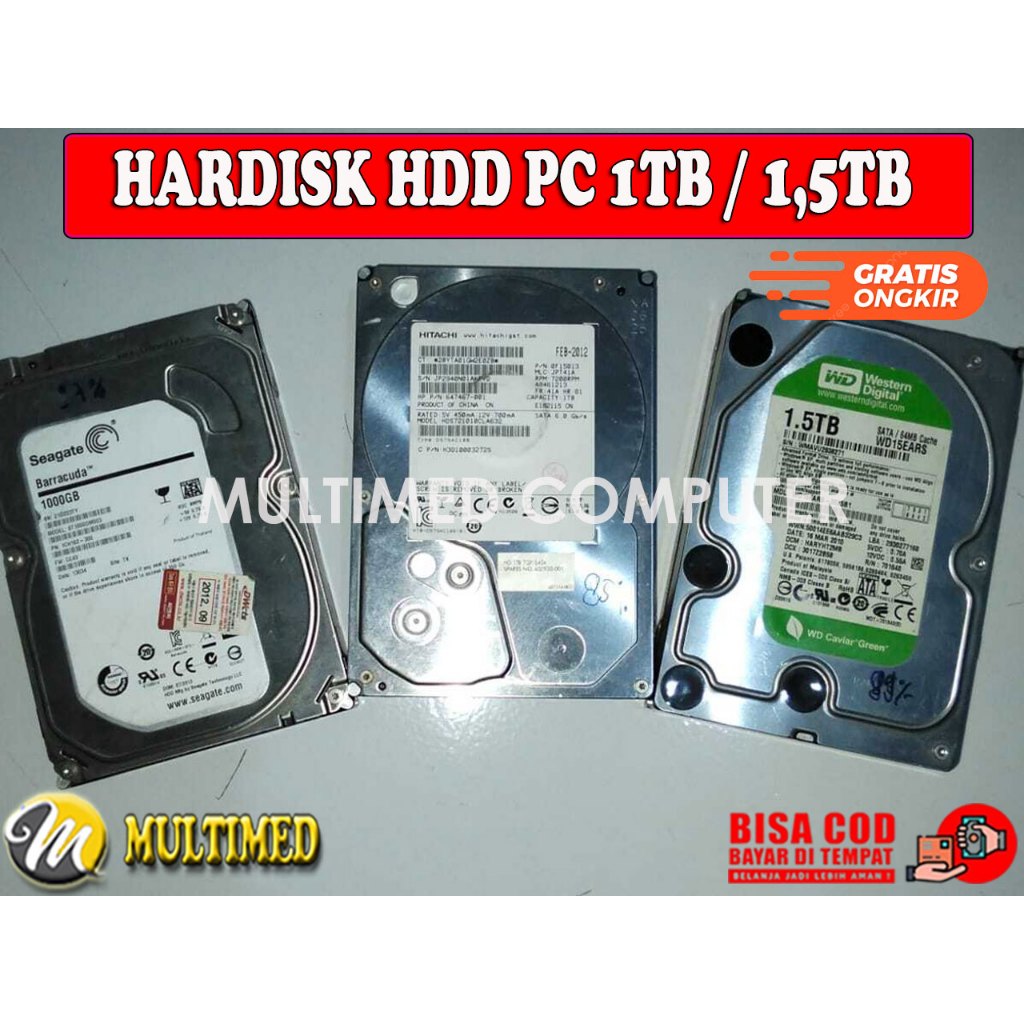 ฮาร์ดไดรฟ์ HDD PC 1TB / 1.5TB - 1TB