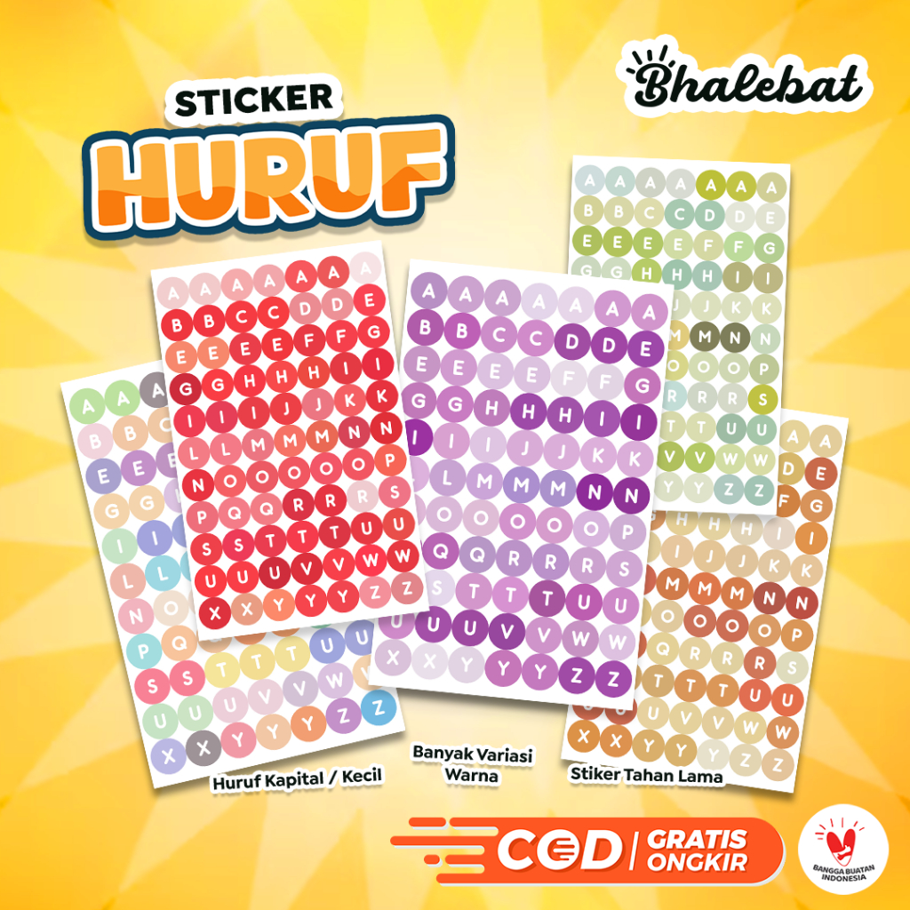 Bhalebat - Letter Deco Sticker / Letter Journal Sticker / Aesthetic Letter Sticker Tumblr DIY สมุดภา