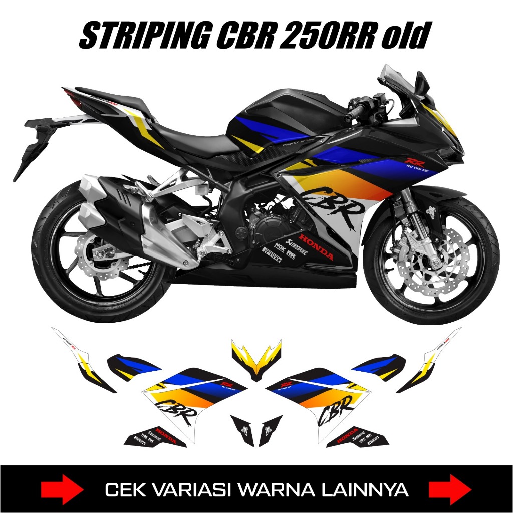 สติ๊กเกอร์รูปลอก Striping Motor Cbr 250RR 2016-2021 / สติ๊กเกอร์ Striping Honda Cbr250rr Old / Stock