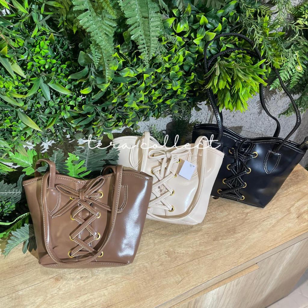 Tera Collect - กระเป๋าโท้ตผู้หญิงพร้อมเชือกผูกรองเท้า