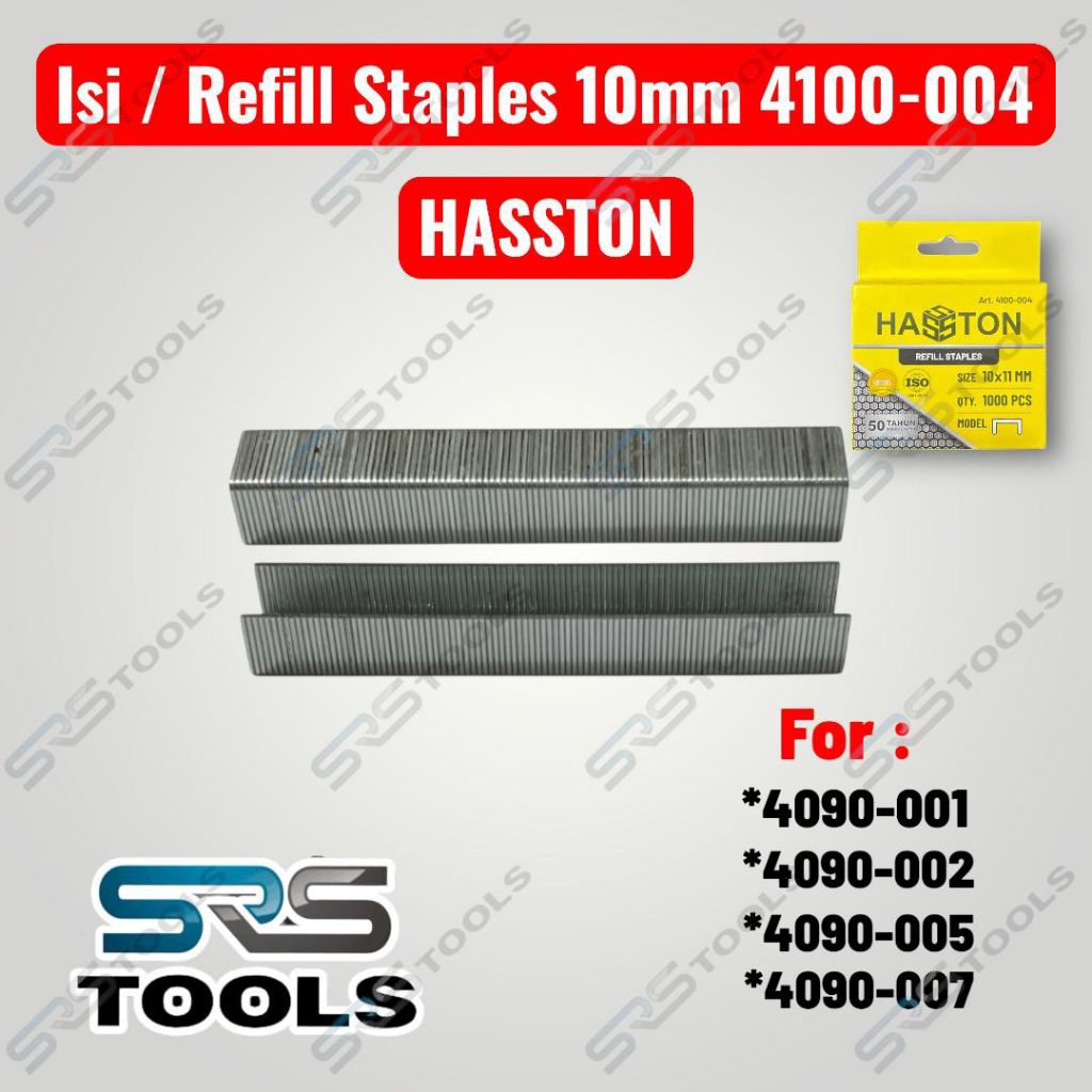HASSTON 4100-004 ลวดเย็บกระดาษแบบเติม 10 มม. สําหรับ 4090-001 4090-002 4090-005 4090-007 / เนื้อหาเย