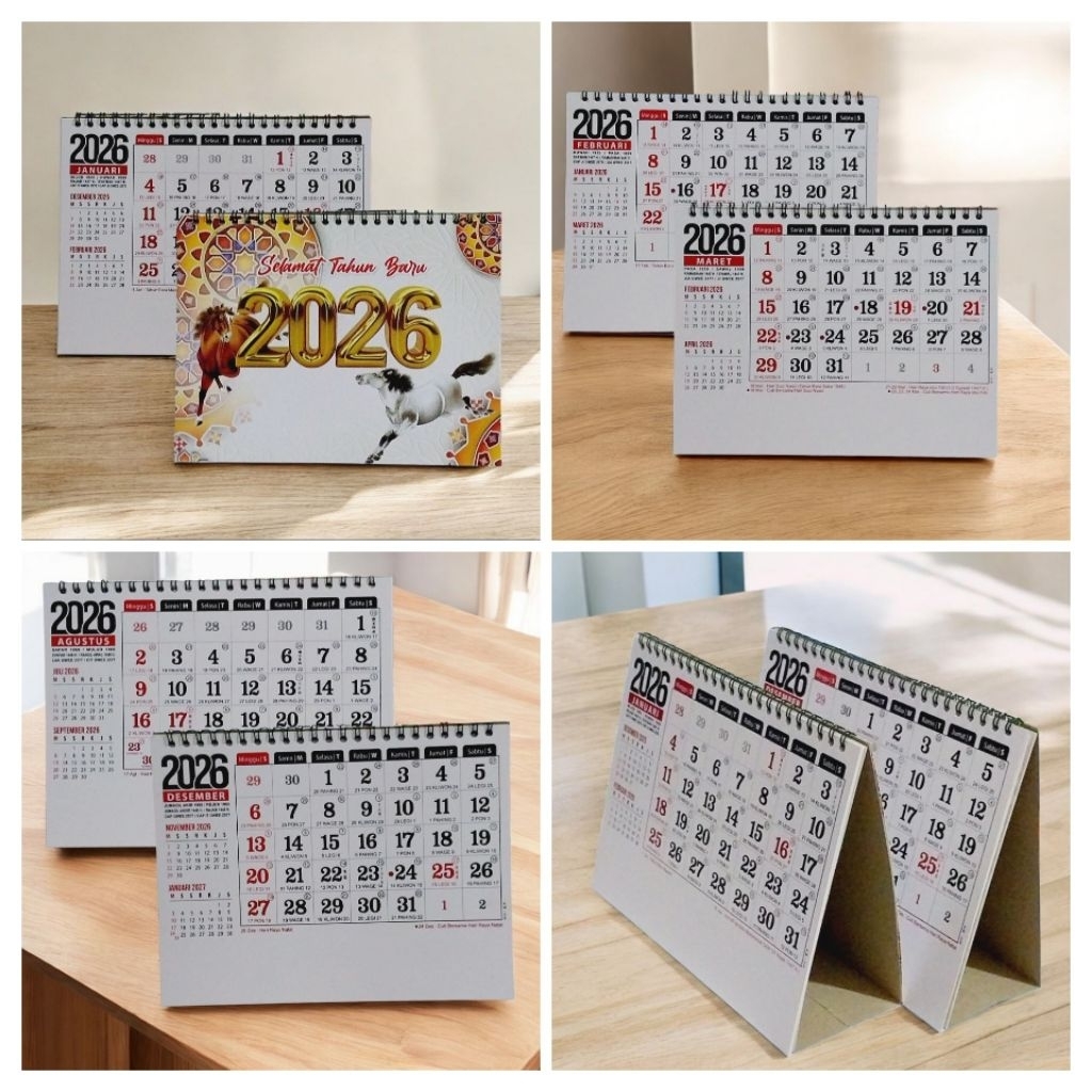 HORIZONTAL WORK DESK CALENDAR 2026 KM-08
