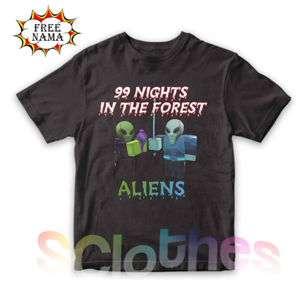 เสื้อเด็ก 99 NIGHTS IN THE FOREST ROBLOX Unisex Aliens 99 NIGHTS IN THE FOREST ROBLOX เสื้อยืดเด็กล่