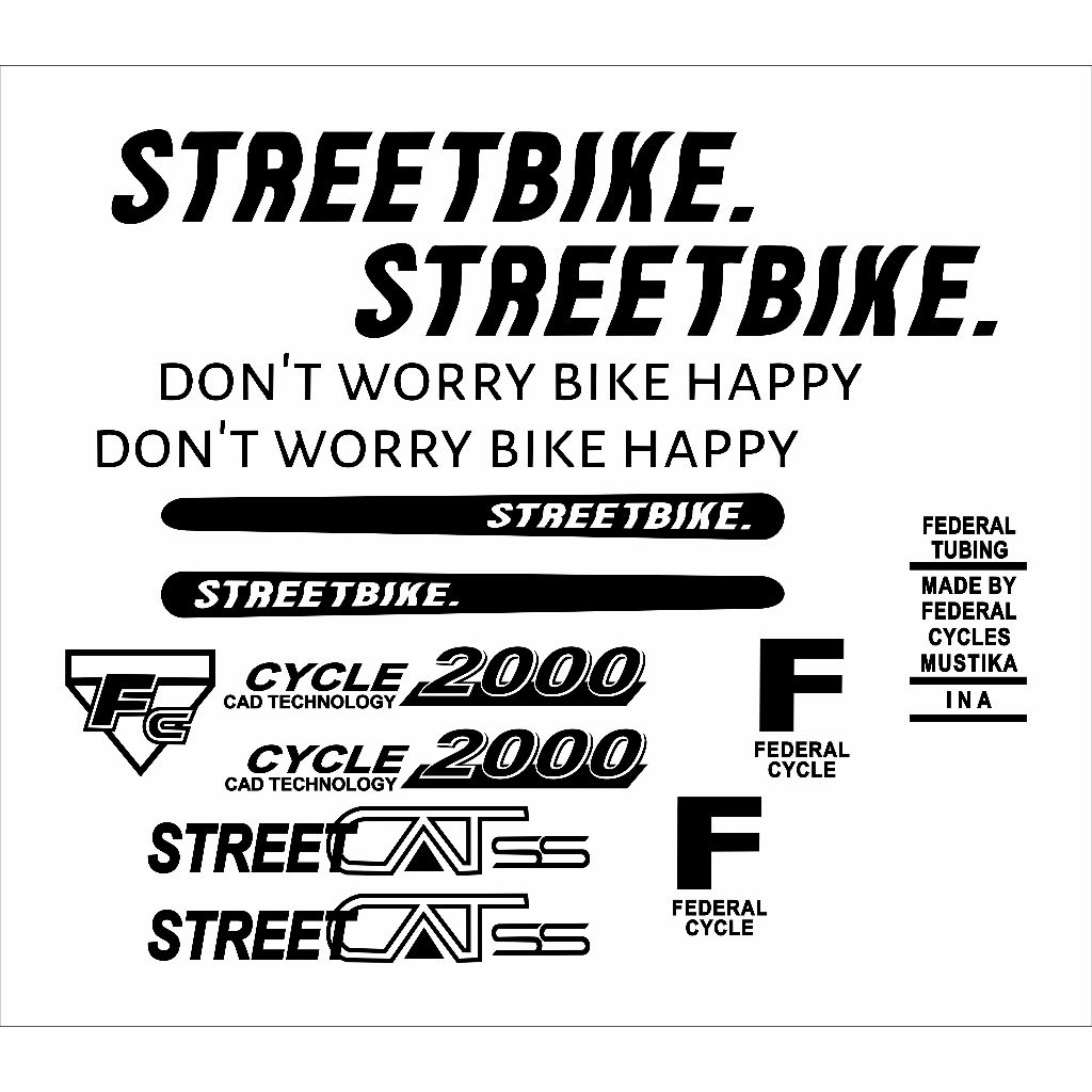 สติ๊กเกอร์จักรยานตัด streetbike แบบกําหนดเอง