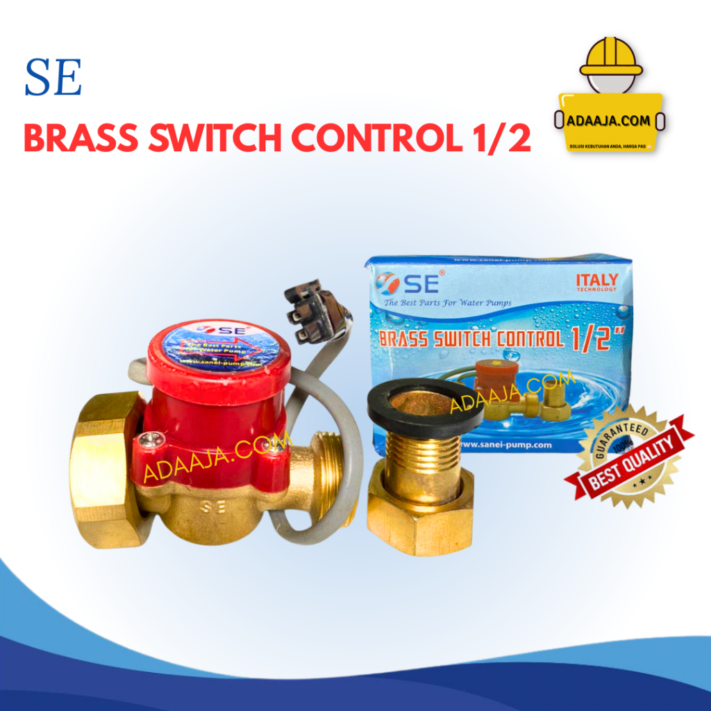 สวิตช์ทองเหลืองควบคุม SE Sanei 1/2"