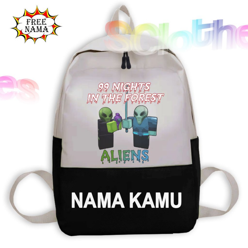 Aliens 99 NIGHTS IN THE FOREST Bag Aliens 99 NIGHTS IN THE FOREST ROBLOX School Backpack ล่าสุด