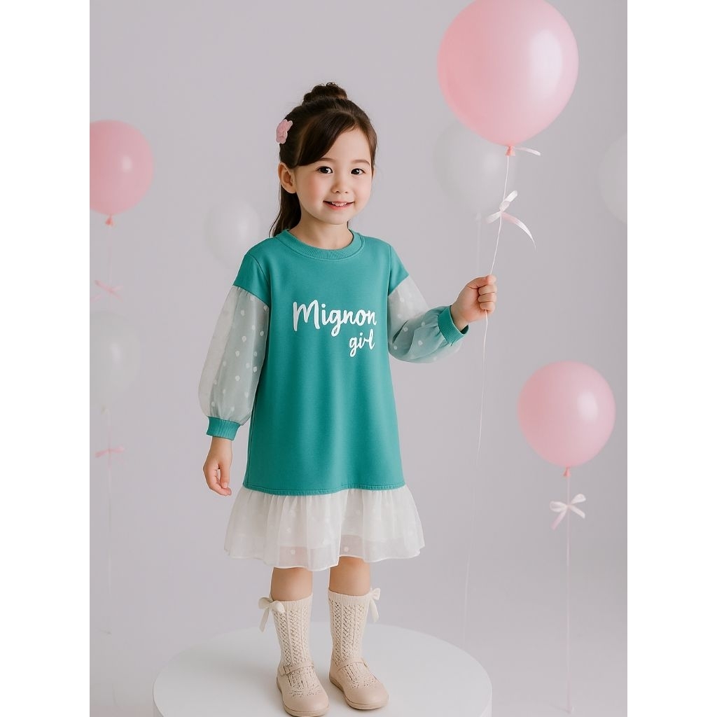 KID Mignon Girl Dress เดรสตูตูเด็ก ชุดเด็ก mignon kid วัยรุ่น Fh