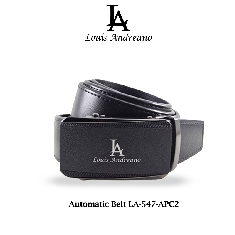 LA-547 Louis Andreano Mens Automatic Belt สีดํา 547