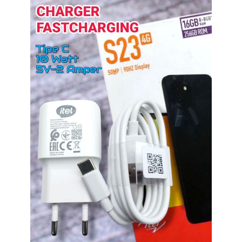 Original ITEL A70/ A80/ S23 4G Fast Charging Type C 10 วัตต์/ 5V-2 A Charger