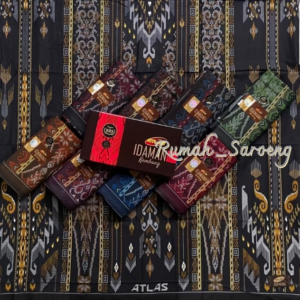 Atlas Sarong Idaman Flower Motif Bhs