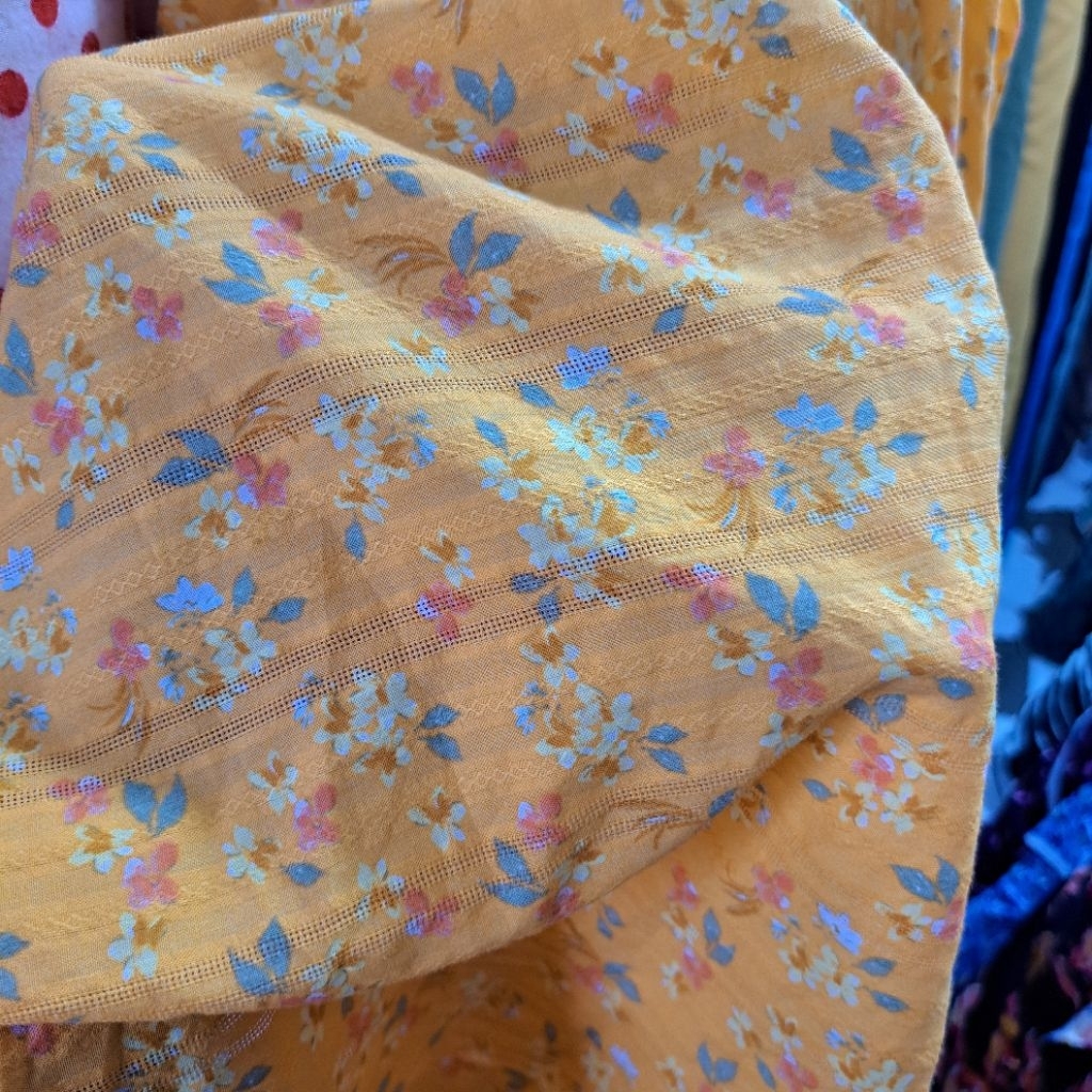 KATUN Dobi ผ้าคอตตอนลาย - ผ้าคอตตอนลายพรีเมียม - ผ้าคอตตอน doby ดอกเล็ก [bnd01]