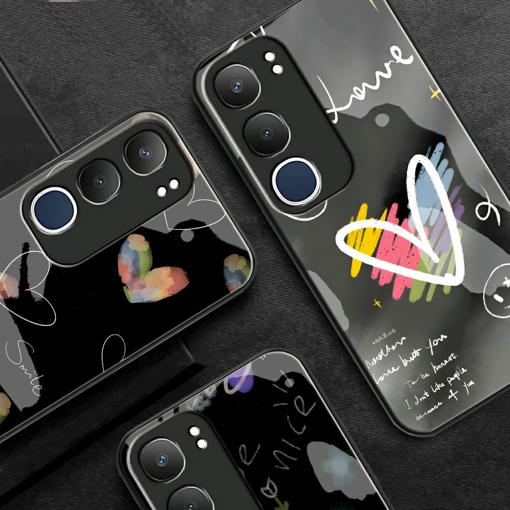 เคส Vivo Y19S Glass Softcase ใหม่ล่าสุด 2024 [FC77] เคส Vivo Y19S - เคสมือถือ Vivo Y19S - ฟิล์มกันรอ