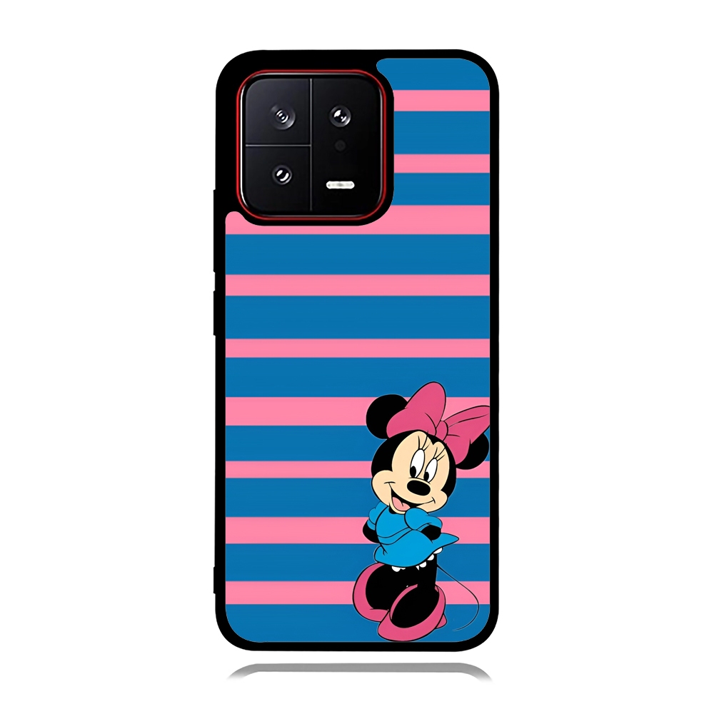 Xiaomi MI 15 Mi 14 Mi 13 Mi 12 Mi 11 Mi 10 TPU ยางป้องกัน Custom Softcase Minnie Mouse Stripe