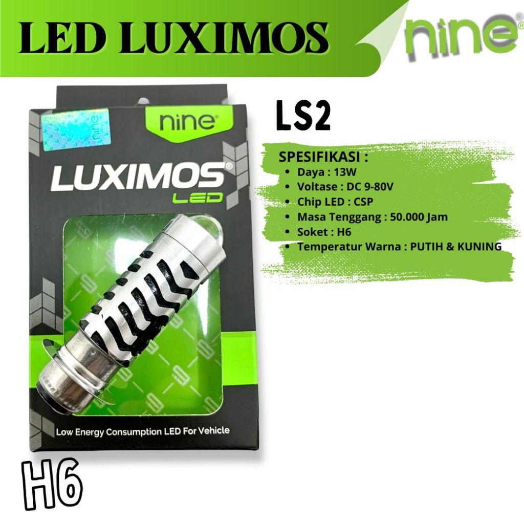 Luximos Nine H6 Led มอเตอร์ไซค์อัตโนมัติสากล || ไฟหน้า Led มอเตอร์ไซค์ Luximos Nine Universal H6