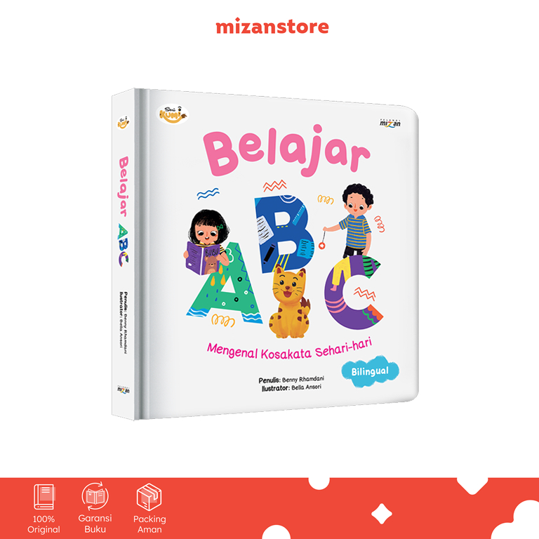 DAR Mizan - ชุดหนังสือเด็ก Kumi เรียนรู้ ABC รับรู้จักคําศัพท์ประจําวันสองภาษา Boardbook - อายุ 0-5 