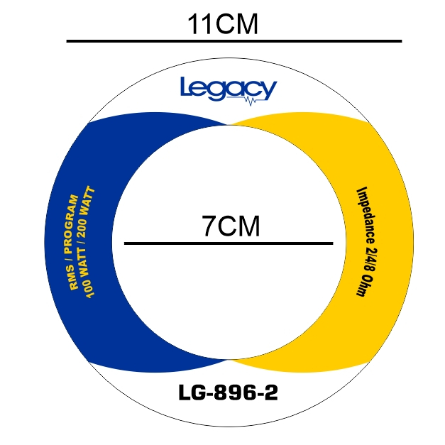 LEGACY 8 IN SPEAKER MAGNET STICKER TYPE LG-896-2