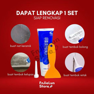 Cream Penambal Dinding 250gr Dempul Tembok Retak White Wall Repair Paste - Pasta Tembok Rusak Orginal