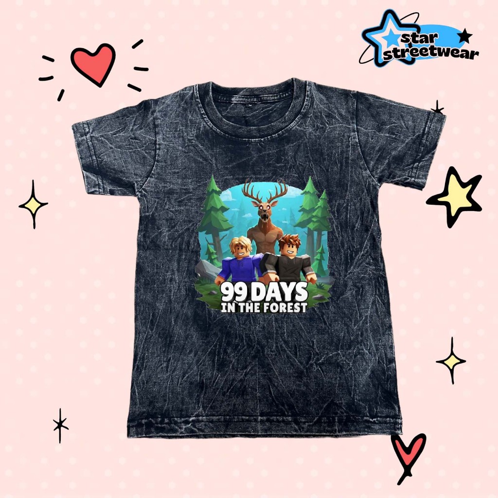 [FREE NAME] เสื้อยืดเด็กล้าง 99 DAYS IN THE FOREST Motif วัสดุพรีเมี่ยม UNISEX