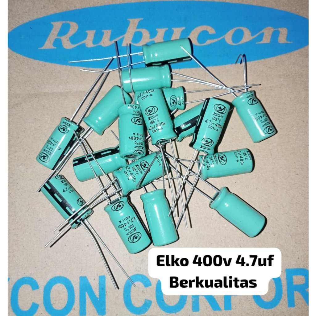 10 ชิ้น Elko 400v 4.7uf Elco 4.7uf 400v เดิม