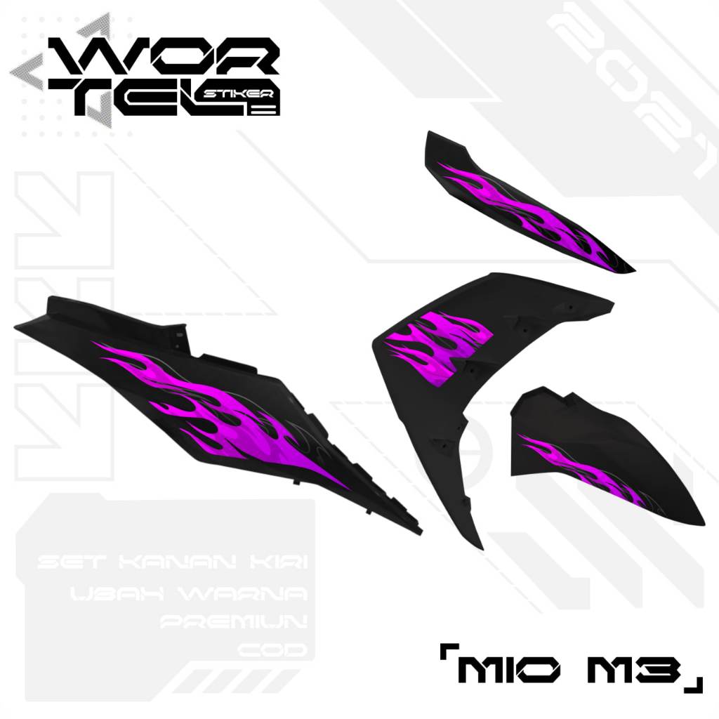 Mio M3 Striping - สติ๊กเกอร์ใส Mio M3 Api v4 (ตัดแล้ว)