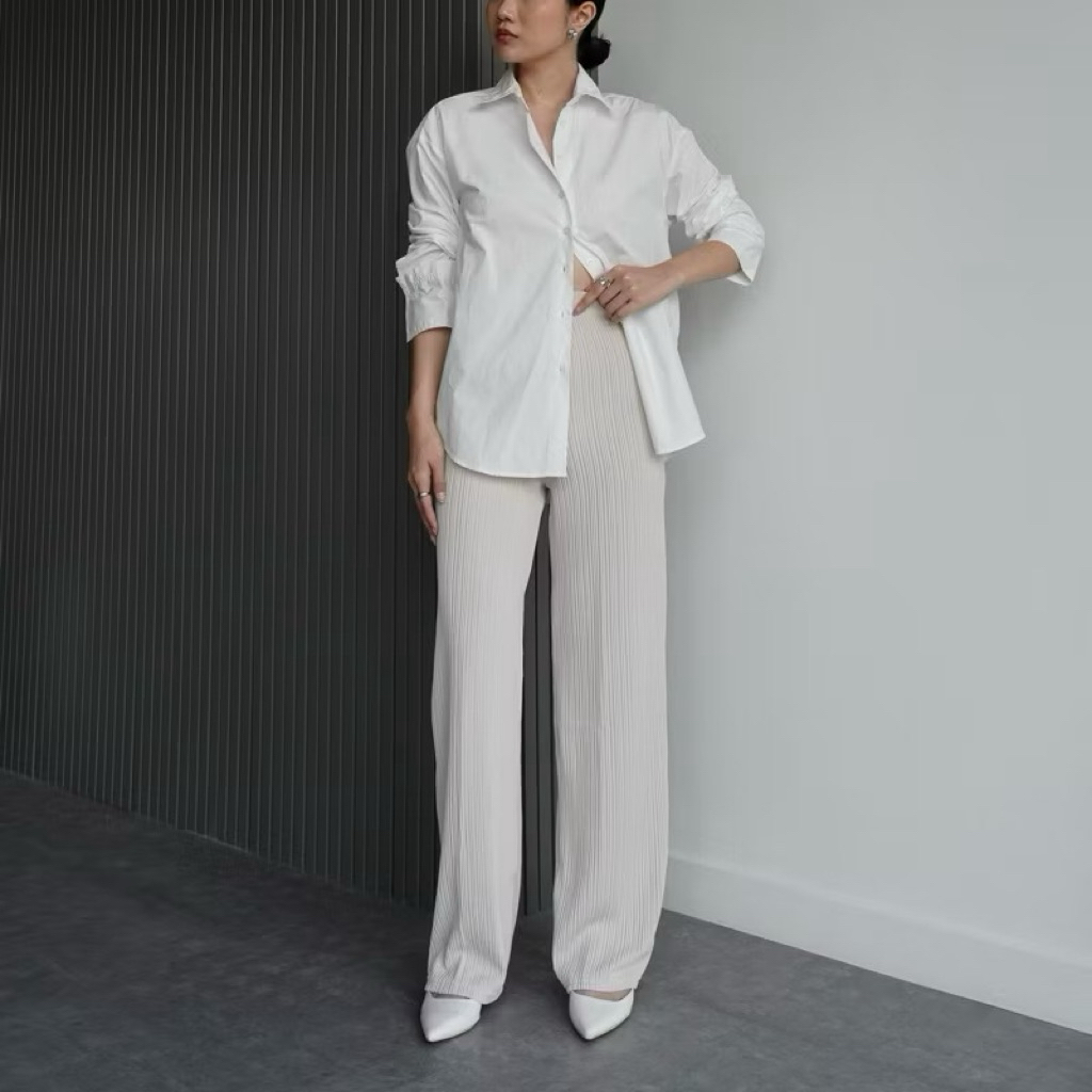 Preloved Yeona.id Seina Pleates Pants - Oat S -