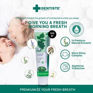DENTISTE Pasta Gigi Malam Nighttime Herbapeutic Toothpaste Tube Pump 120g Kesegaran Tahan Lama 14 Ekstrak Mineral Alami Odol Premium Bebas Fluoride Paraben Alkohol Mengurangi Bau Mulut Pagi Hari Anti Bakteri Plak Karang Sensitif Gusi