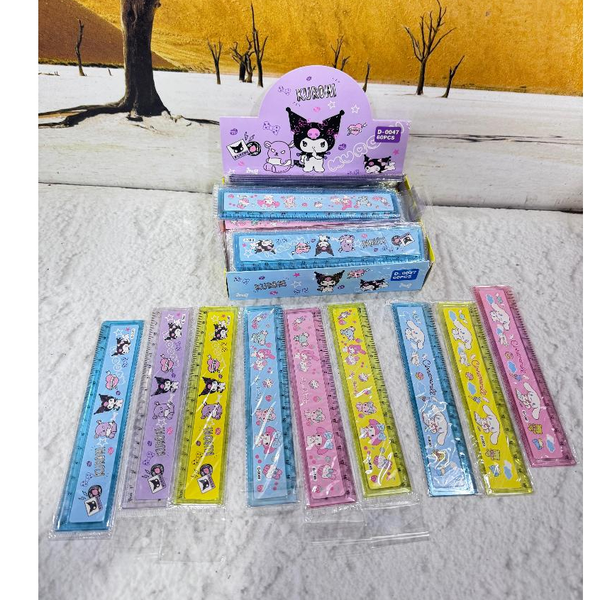 [WHOLESALE = BOX = 60pc] ไม้บรรทัด SANLIO 15 ซม. / ไม้บรรทัด 15 ซม. / ไม้บรรทัด 15 ซม. SANLIO /mista