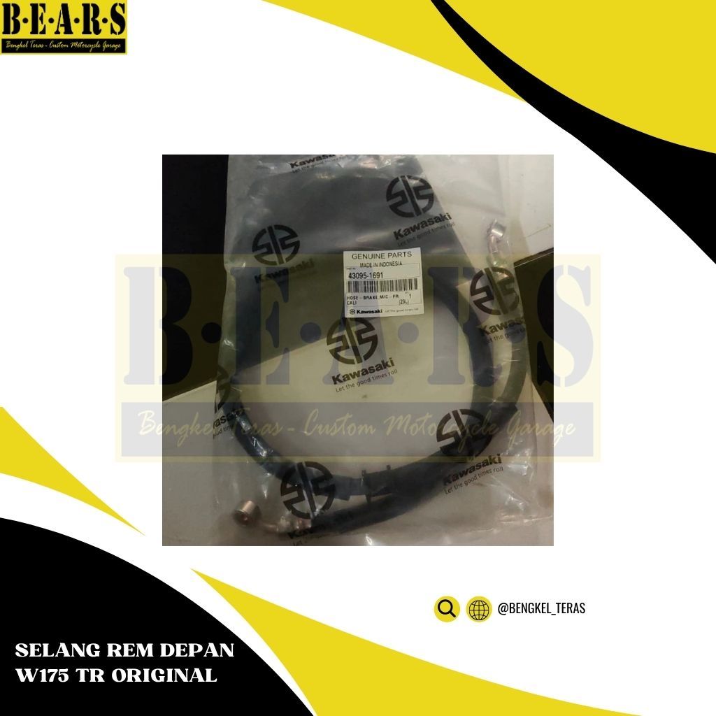 ท่อเบรคหน้า Kawasaki W175 TR ดั้งเดิม ยาวกว่า SE