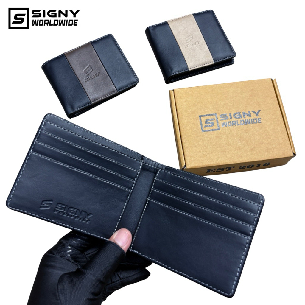 SIGNY Limited Edition - กระเป๋าสตางค์หนังผู้ชายสองพับหลากหลายสี | ศิลปะ-132