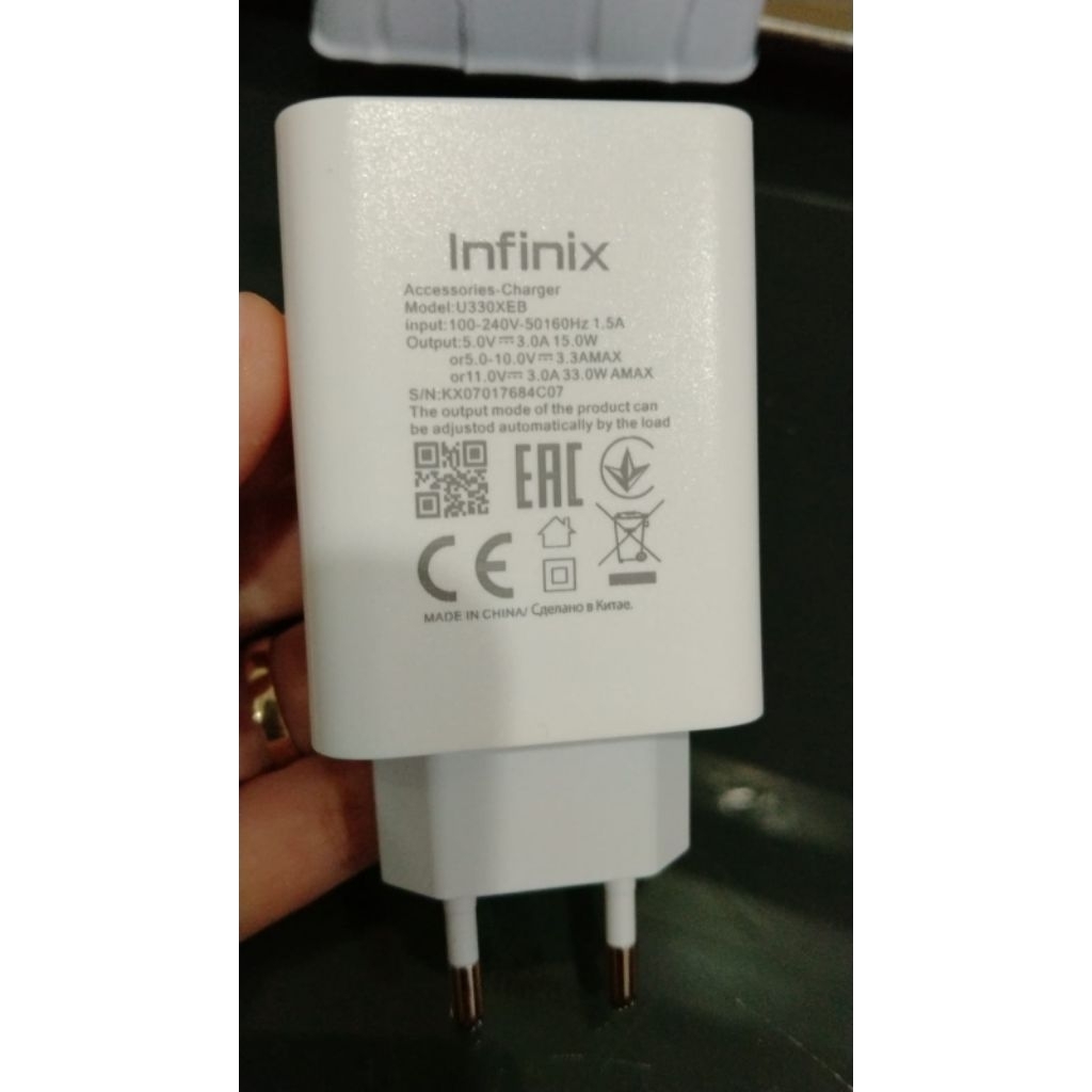 INFINIX 33W FAST CHARGING ADAPTER INFINIX 33W CHARGER HEAD ADAPTER