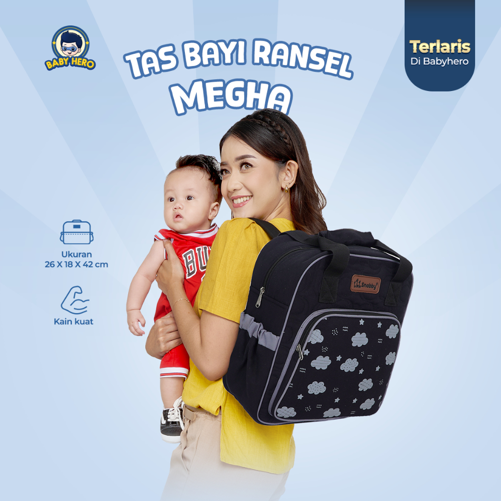 Snobby Baby Backpack / กระเป๋าผ้าอ้อม + Megha / Emily Series Motif Pocket