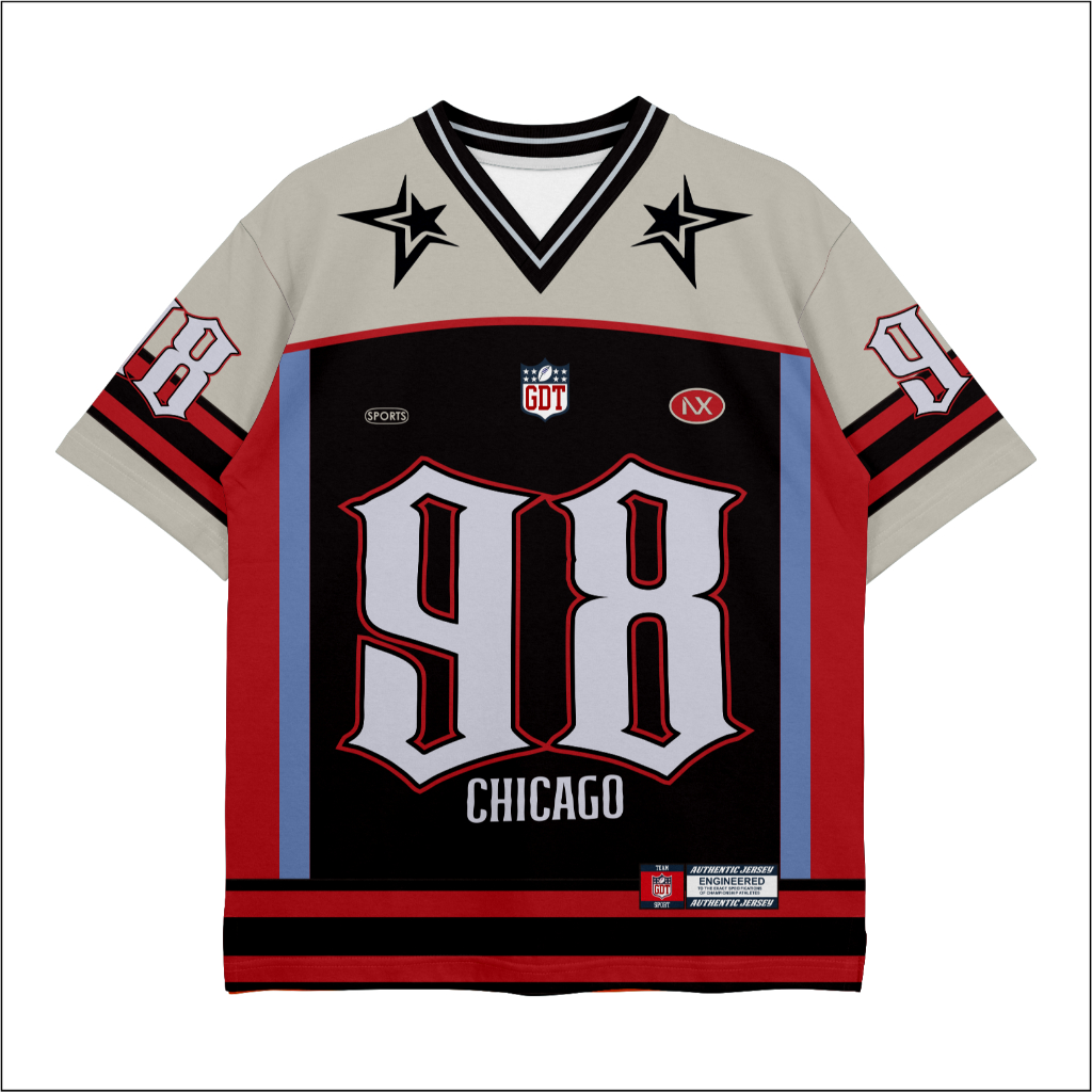 MENS JERSEY 98 CHICAGO VINTAGE JERSEY NUMBER JERSEY เสื้อยืดผู้ชาย DISTRO CURRET และ TRENDY DREAMMAR