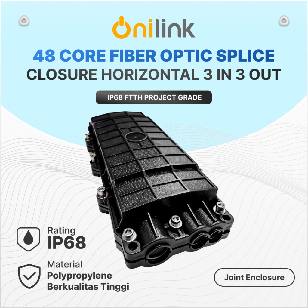 JOINT ENSURE FIBER OPTIC SPLICE CLOSURE HORIZONTAL 48 CORE 3 IN 3 OUT | เกรดโครงการ IP68 FTTH
