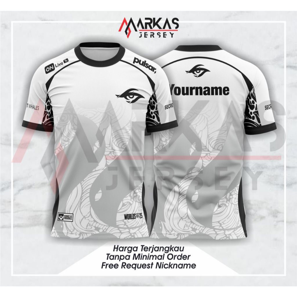 TEAM SECRET ESPORTS JERSEY ใหม่ 2025 2026 GAMING DOTA VALORANT AOV LOL MOBILE LEGENDS FULL PRINTING 