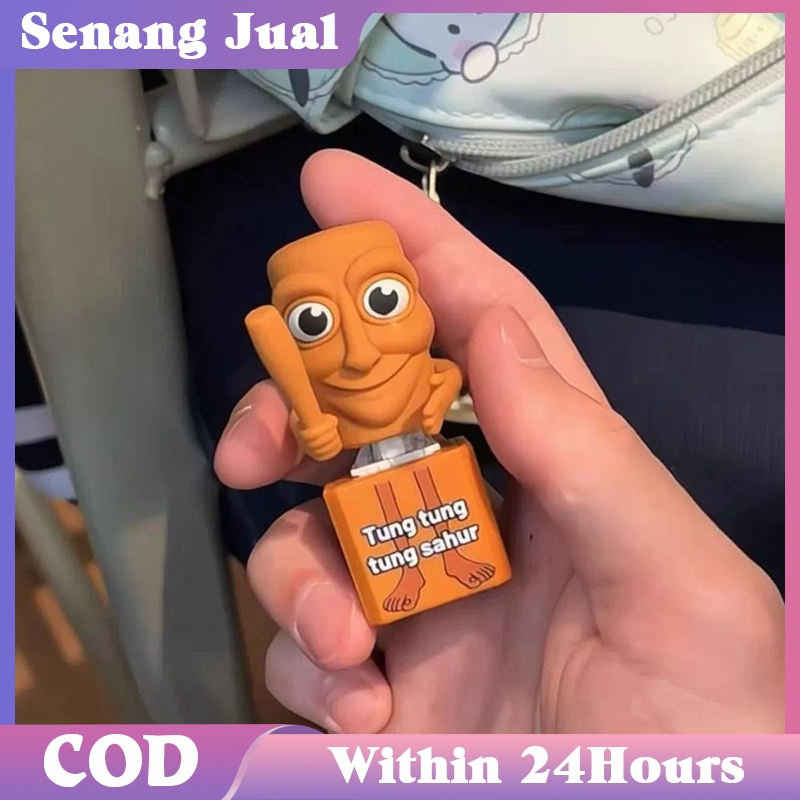 GANTUNGAN Tung Tung Sahur Action Figure Tung Tung Sahur Sound พวงกุญแจคอลเลกชัน
